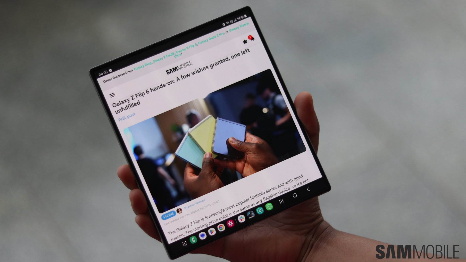 galaxy z fold 6 foldable display