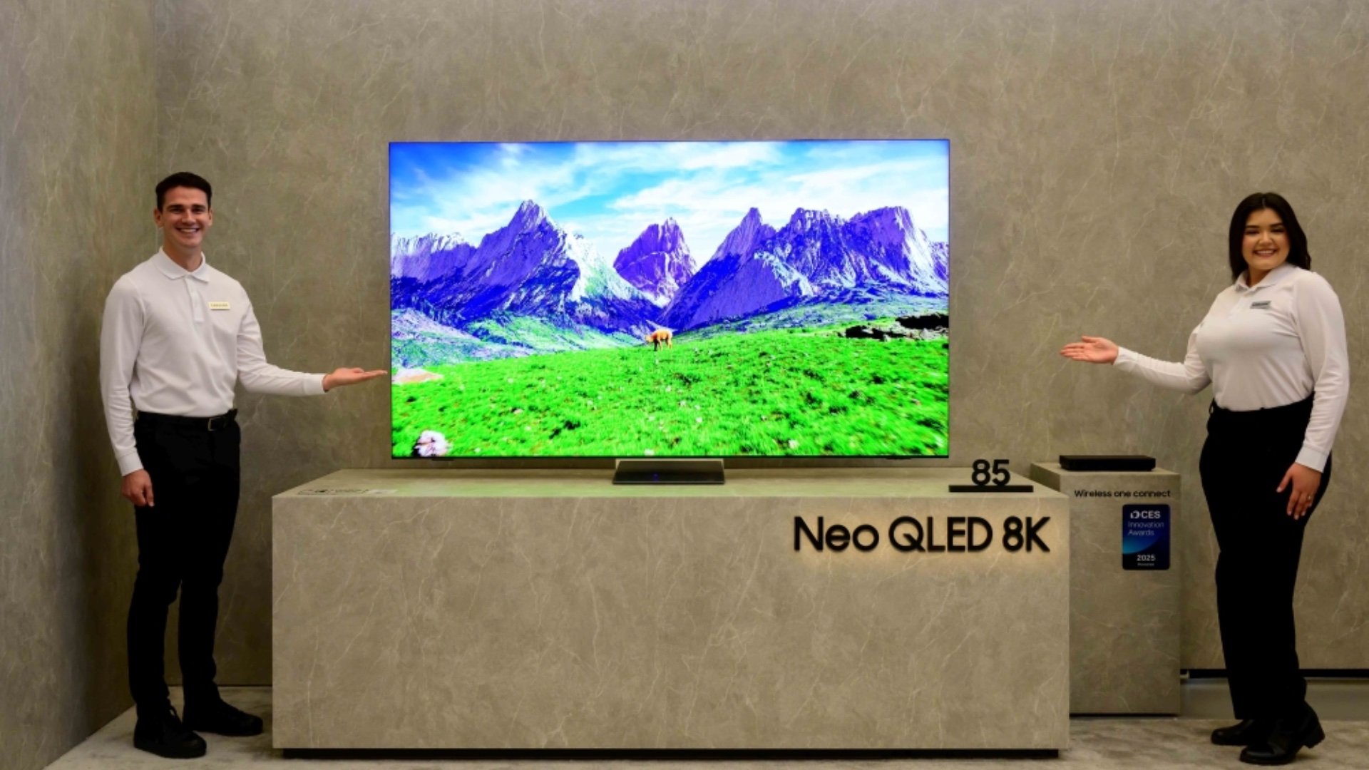 samsung qn990f neo qled 8k tv wireless one connect ces 2025