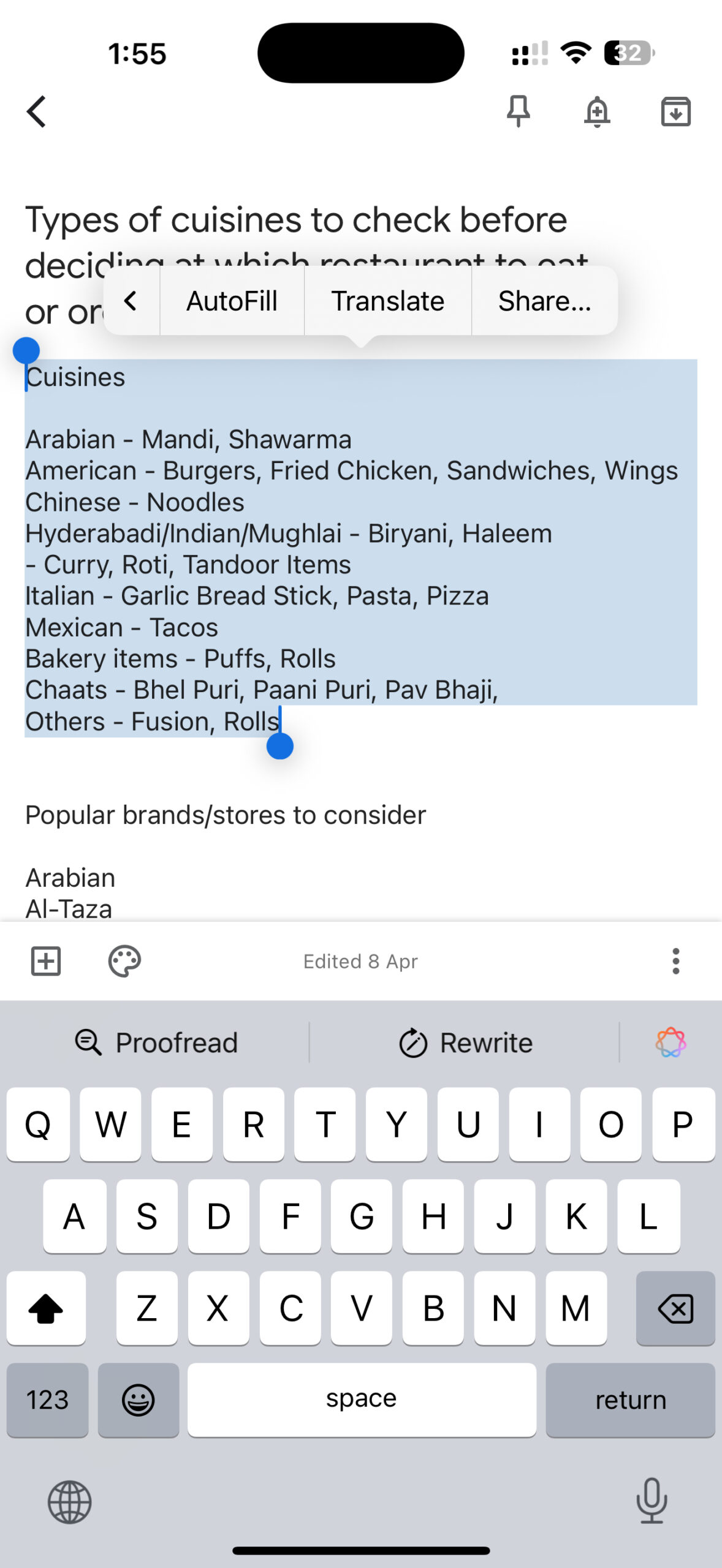 05 - apple iphone 16 pro max google keep text translate option